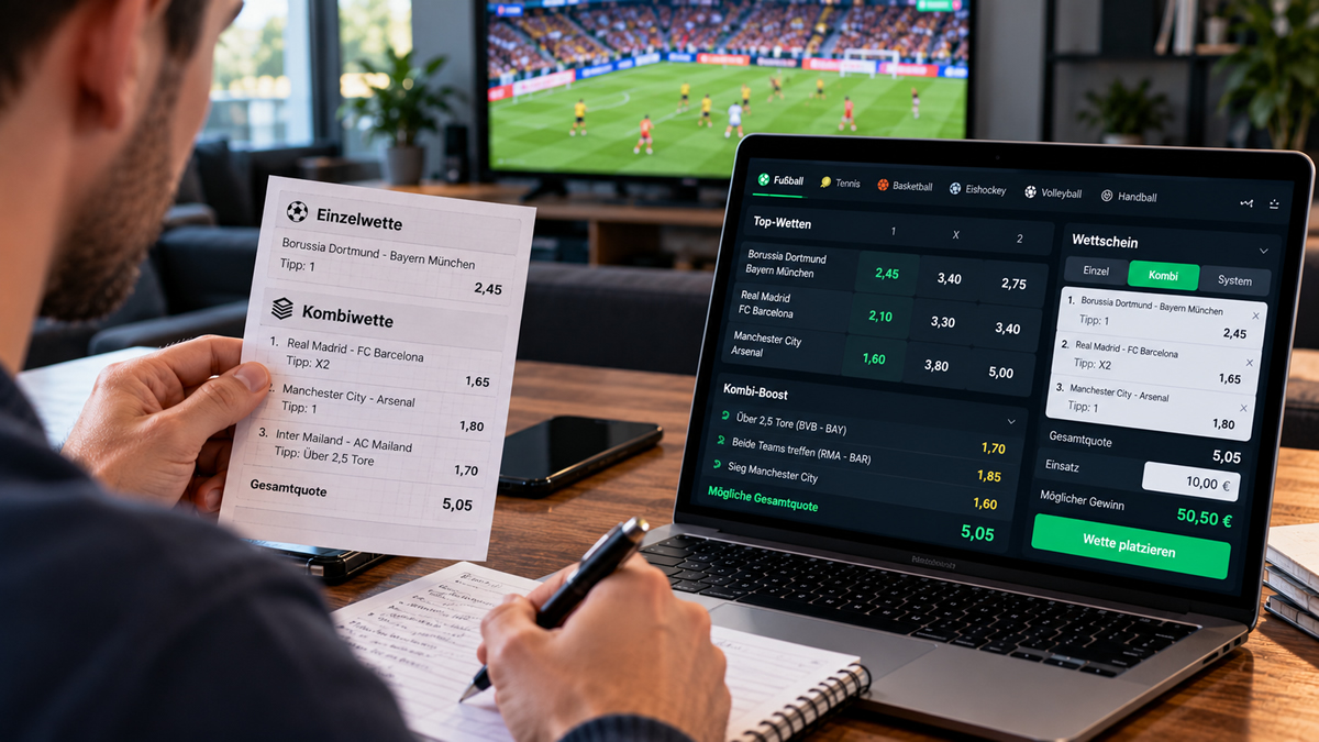 Einzelwetten und Kombiwetten richtig einschätzen