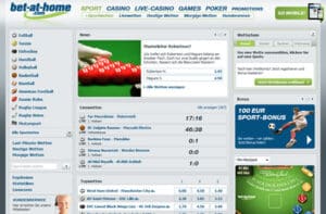 Bet at Home Sportwetten Webseite