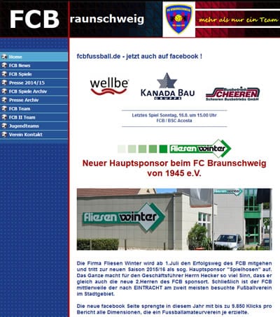 FC Braunschweig Webseite